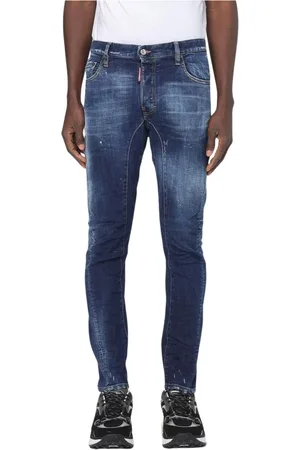 Dsquared2 Jeans, Herre, Blå, 2XL, Bomuld, Cool Distressed Skater Jeans