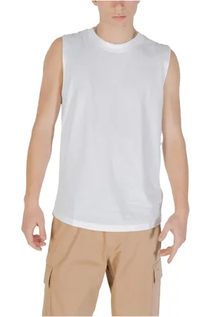 Calvin Klein Top, Herre, Hvid, L, Bomuld, Hvid Bomuld Undershirt