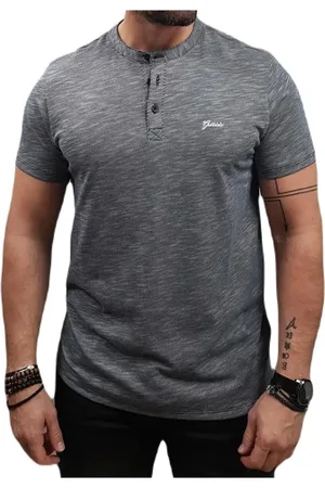 Guess Top, Herre, Grå, XS, Uld, Strik med broderet logo