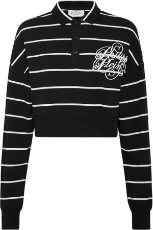 Philipp Plein Top, Dame, Sort, L, Uld, Stilfuld Polo Skjorte i Flere Farver