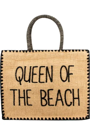 MC2 SAINT BARTH Taske, Dame, , ONE SIZE, Elegant Straw Taske med Broderet Logo