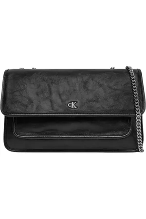Calvin Klein Taske, Dame, Sort, ONE SIZE, Uld, Elegant Chain Flap Taske