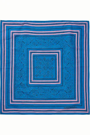 Lollys Laundry Tilbehør, Dame, Blå, ONE SIZE, Bomuld, Sofistikeret bandana-tørklæde