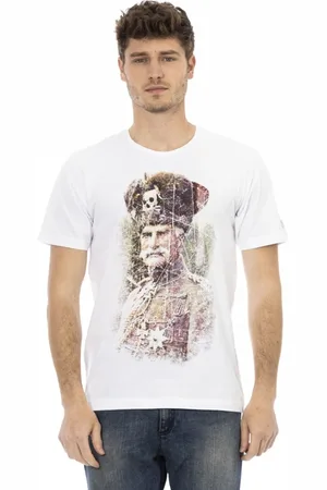 Trussardi Top, Herre, Hvid, M, Casual Rund Hals Kortærmet T-shirt