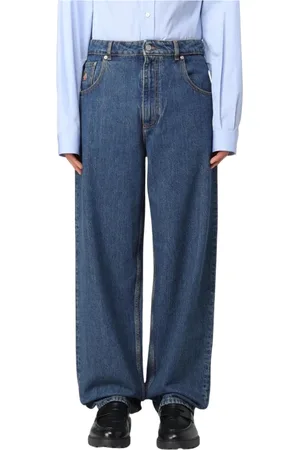 Bally Jeans, Herre, Blå, W35, Klassiske Blå Wide Leg Jeans