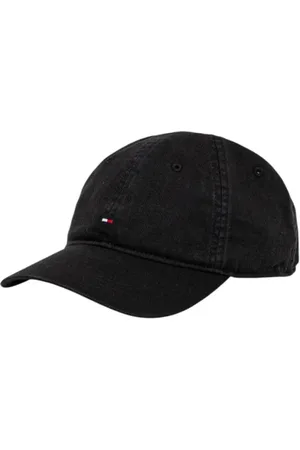 Tommy Hilfiger Tilbehør, Herre, Sort, ONE SIZE, Bomuld, Sort Bomuldsspænde Cap til Mænd
