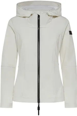 Peuterey Sport, Dame, Hvid, S, Uld, Hvid Windbreaker Jakke til Kvinder