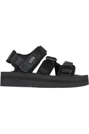 SUICOKE Sko, Dame, Sort, 37 EU, Nylon, Sorte nylon sandaler med velcrolukning