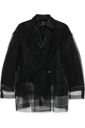 Comme des Garçons Jakke, Dame, Sort, M, Uld, Sorte Jakker til Stilfuldt Look