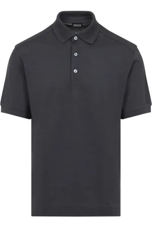 Ermenegildo Zegna Top, Herre, Sort, 2XL, Uld, Grå T-shirt Ss25 Stilfuld Blending