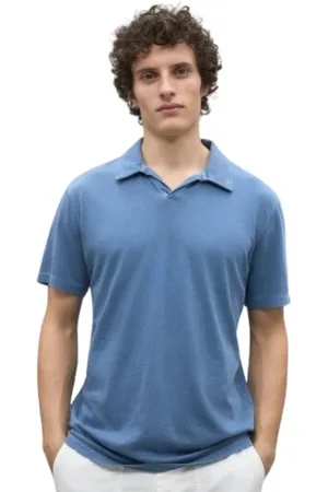 ECOALF Top, Herre, Blå, L, Bomuld, Enzo Light Indigo Polo Skjorte
