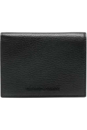 Emporio Armani Tilbehør, Herre, Sort, ONE SIZE, Uld, Klassisk Beige Bifold Pung