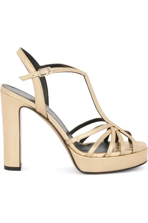 Guglielmo Rotta Sko, Dame, Gul, 38 EU, Læder, Sølv Sommer Sandaler
