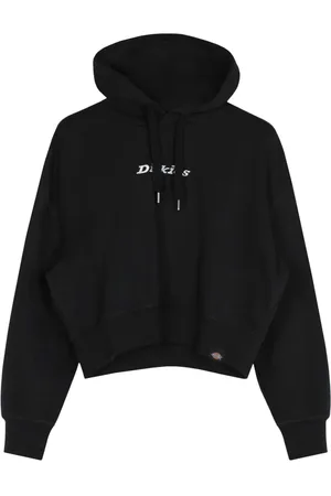 Dickies Sweathshirts & Hoodies, Dame, Sort, M, Bomuld, Sort hættetrøje med langærmet og logo