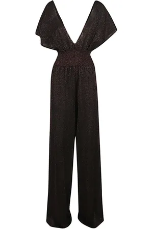 CIRCUS HOTEL Jumpsuits & Playsuits, Dame, Brun, S, Brun Lurex Viskose Blandingsvid Hals Kjole