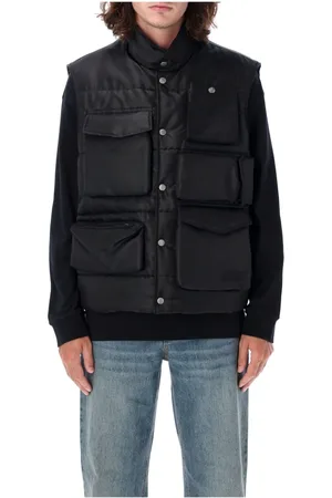 Maison Margiela Jakke, Herre, Sort, L, Polyester, Sort Utility Vest Overbeklædning Aw24