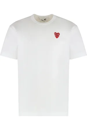 Comme des Garçons Top, Herre, Hvid, XL, Bomuld, Bomuld Logo T-shirt
