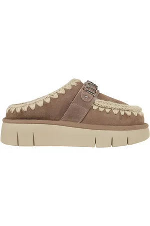 Mou Sko, Dame, Grå, 36 EU, Uld, Grå Fårskindsslippers Aw24