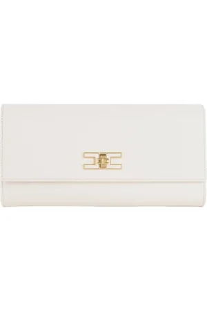 Elisabetta Franchi Taske, Dame, , ONE SIZE, Uld, Girello Clutch Taske med Metal Logo
