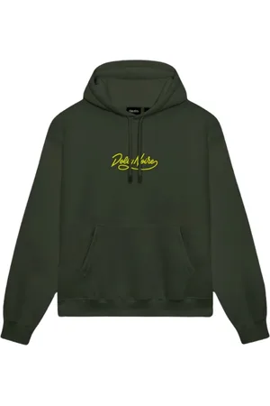 DOLLY NOIRE Sweathshirts & Hoodies, Herre, Grøn, L, Bomuld, Skovnatt hættetrøje sweatshirt