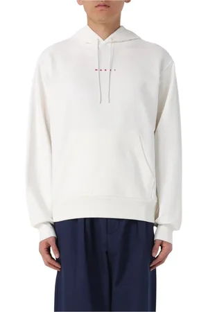 Marni Sweathshirts & Hoodies, Herre, Hvid, XL, Bomuld, Hvid Herre Hættetrøje Sweatshirt