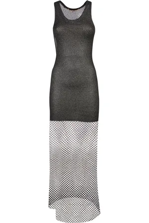 Palm Angels Kjole, Dame, Sort, XS, Linned, Sort Linned Lagdelt Kjole