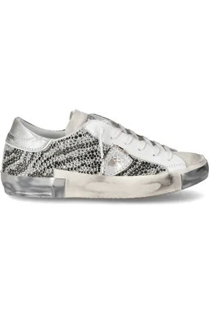 Philippe model Sko, Dame, Grå, 40 EU, Bomuld, Sneakers Prsx Tennis