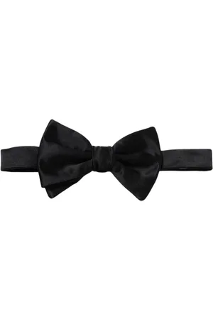 Emporio Armani Tilbehør, Herre, Sort, ONE SIZE, Elegant sort silke butterfly