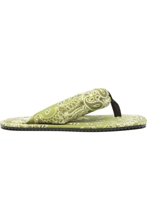 The Attico Sko, Dame, Grøn, 39 EU, Grøn Thong Flat Slides Sko