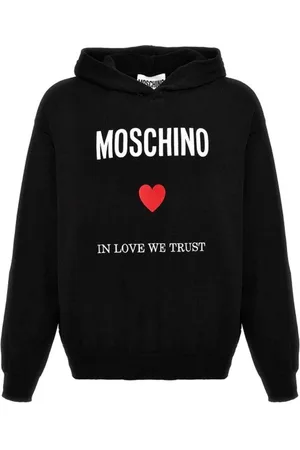 Moschino Sweathshirts & Hoodies, Herre, Sort, L, Bomuld, Sort hættetrøje Aw24