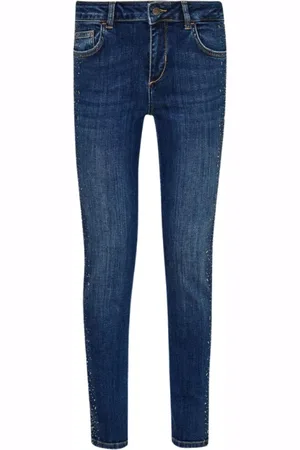 Liu Jo Jeans, Dame, Blå, W31, Bomuld, Gemstone Skinny Fit High Waist Jeans