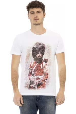 Trussardi Top, Herre, Hvid, S, Bomuld, Elegant kortærmet T-shirt