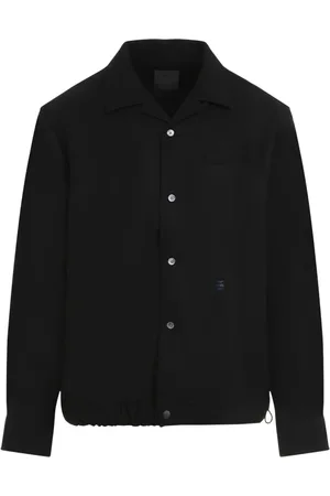 Givenchy Skjorte, Herre, Sort, XL, Uld, Sort Uldskjorte Aw24