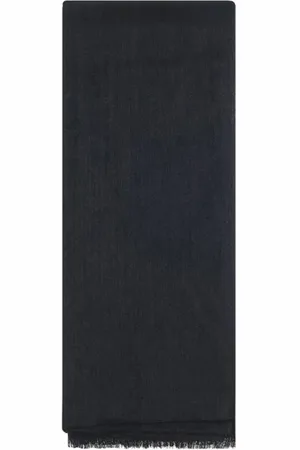 Brunello Cucinelli Tilbehør, Dame, Sort, ONE SIZE, Cashmere, Elegant Silke Cashmere Tørklæde med Side Bangs