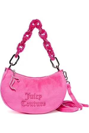 Juicy Couture Taske, Dame, Lyserød, ONE SIZE, Bomuld, Blomst Rhinestone S Hobo Bomuld Hindbær Sorbet