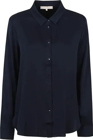 Silk95five Bluser & Skjorter, Dame, Blå, L, Uld, Blå Skjorter til Stilfuldt Look