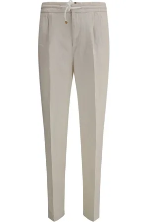 Brunello Cucinelli Bukser, Herre, , M, Linned, Linned snøre bukser