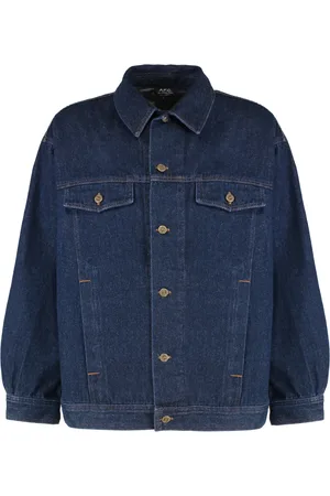 A.P.C. Jakke, Herre, Blå, L, Denim, Denimjakke med to forlommer