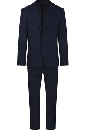 Biagio Santaniello Jakkesæt, Herre, Blå, S, Uld, Marineblå Stilfulde Suits