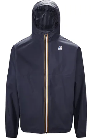K-Way Jakke, Herre, Blå, XL, Nylon, Blå Nylon Vandtæt Jakke