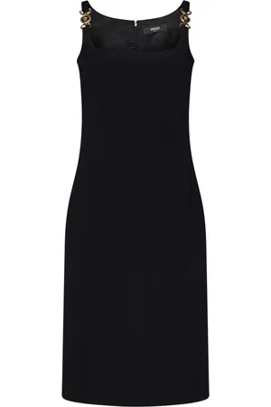 VERSACE Kjole, Dame, Sort, XS, Uld, Sort kjole med Medusa 