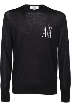 Armani Exchange Strik, Herre, Blå, L, Uld, Navy Basic Crewneck Pullover