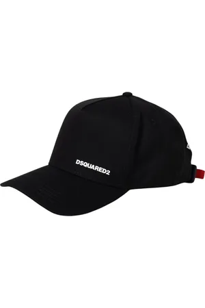 Dsquared2 Tilbehør, Herre, Sort, ONE SIZE, Bomuld, Sort Baseball Cap til Mænd