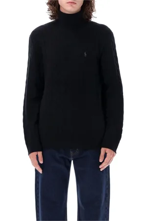Ralph Lauren Strik, Herre, Sort, XL, Uld, Herretøj Strikvarer Sort Aw24