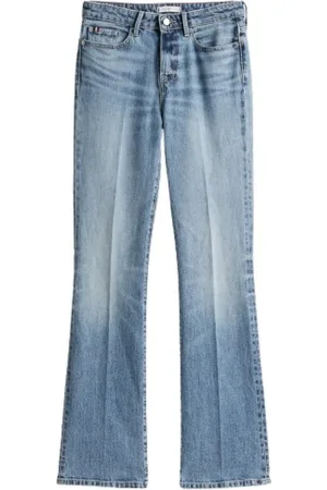 Tommy Hilfiger Jeans, Dame, Blå, W27, Bomuld, Bootcut Jeans med Vintage Stil