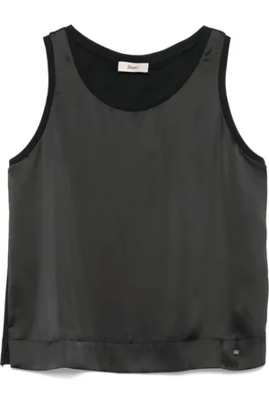 HERNO Top, Dame, Sort, L, Uld, Stilfuld Dames T-shirt Sort