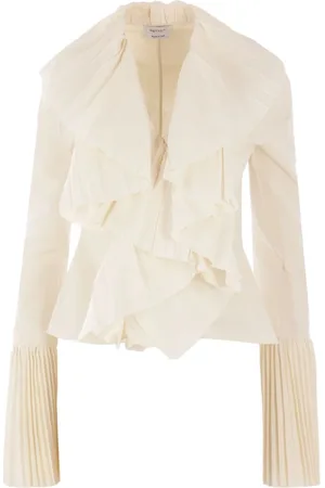 Alexander McQueen Bluser & Skjorter, Dame, , S, Uld, Hvid Elegant Skjorte til Kvinder