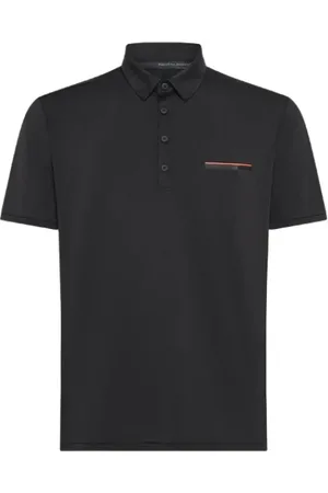 RRD Top, Herre, Sort, M, Uld, Sort Oxford Polo Skjorte Stilfulde Detaljer