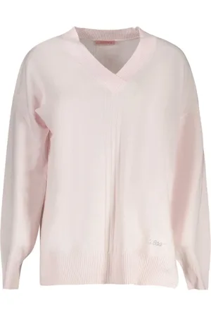 Guess Strik, Dame, Lyserød, M, Bomuld, Rosa Bomuldspullover