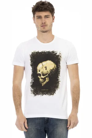 Trussardi Top, Herre, Hvid, S, Casual T-shirt med rund hals